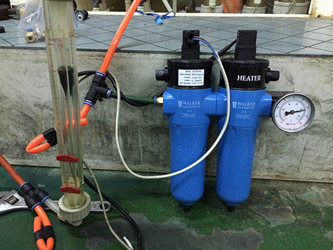 WALKER壓縮空氣加熱器測試現場