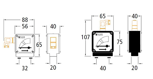 WALKER壓差表和WALKER壓差指示器尺寸圖2 WALKER壓差表和WALKER壓差指示器尺寸圖2